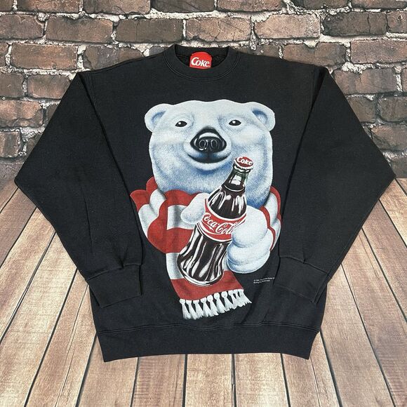 Coca Cola Other - Vintage 1995 Coca Cola Coke Soda Polar Bear Crewneck Sweatshirt Sz L Retro USA